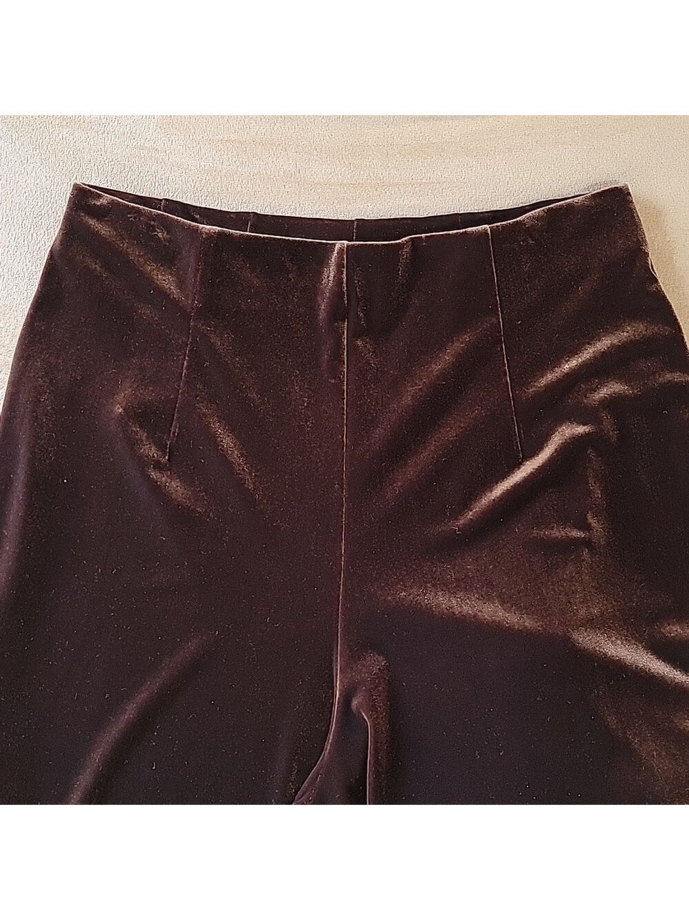 LT Sport Chocolate Velour Pull-On Dress Pants Size XL EUC - Picture 2 of 8
